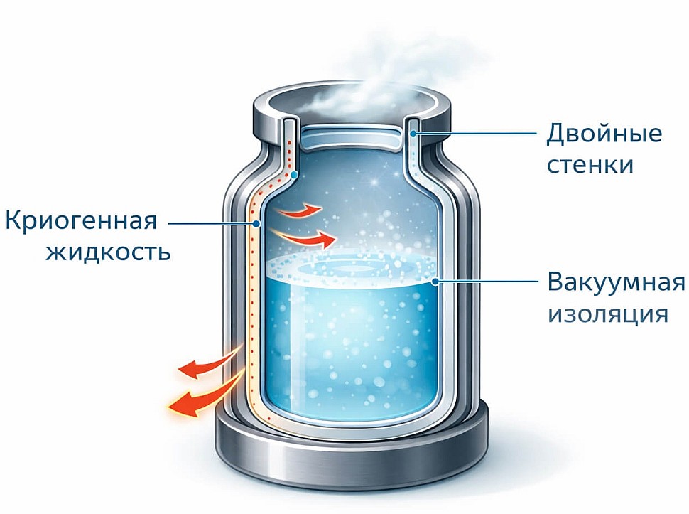 Конструкция сосуда Дьюара