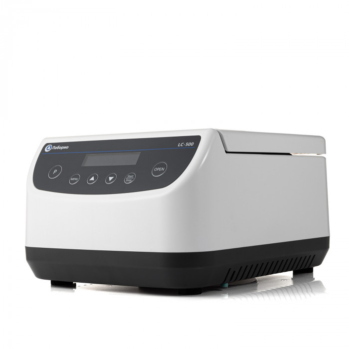 Центрифуга для пробирок 15 мл х 8 шт (2/5/10 мл х 8 шт), 500-4000 об/мин, ускорение 2075 xg, мощность 60 W, цифровое управление, Лаборио LC500-8