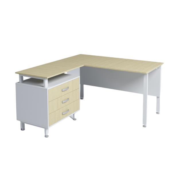 Офисный стол МО-С2-5-Т2 размеры 1400х1500х750 мм