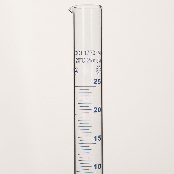 Цилиндр 25 мл (мерный: исполнение 3 - на полиэтиленовом основании) 3-25-2