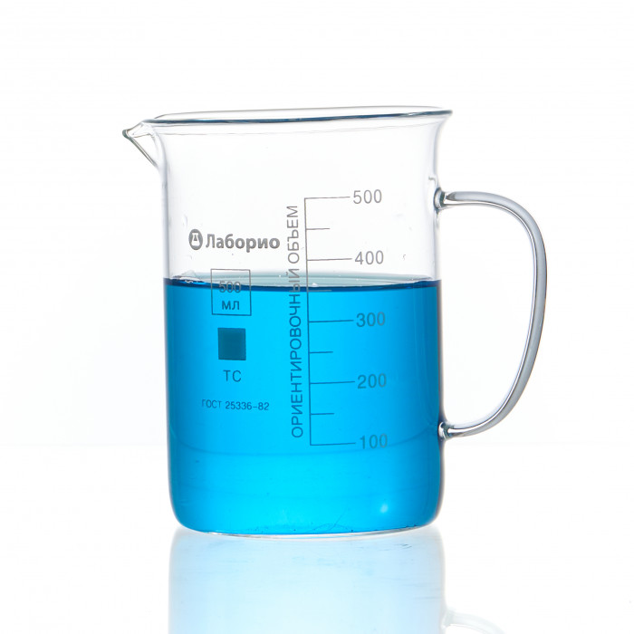 Стакан мерный с ручкой, стекло, 500 мл