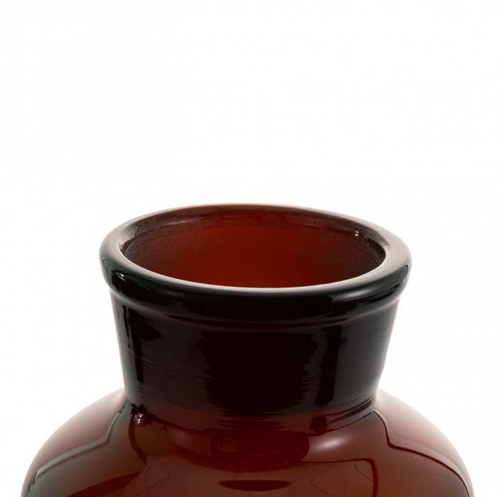 Склянка для реактивов СТШ-10000 из темного стекла с широкой горловиной и притертой пробкой 10000 мл