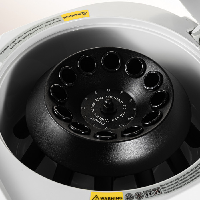 Центрифуга для пробирок 10 / 5 мл х 12 шт, 500-5000 об/мин, ускорение 3074 xg, мощность 40 W, цифровое управление, Лаборио LC-12S