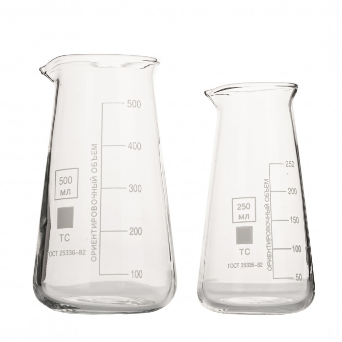 Стакан конический 250 мл (с делениями и носиком, термостойкий)