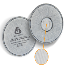 5536-P3RD-PRO Фильтр противоаэрозольный Jeta Safety c технологией AirOne (фильтр HEPA), с УГОЛЬНЫМ слоем класса P3R D (упаковка 2шт)