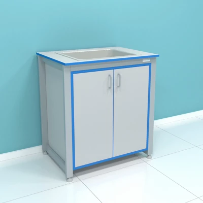 Стол-мойка лабораторный (раковина из полипропилена) ПР.МЛП.80.60.90 ПП