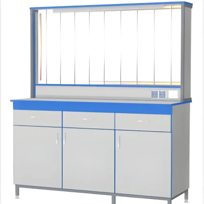 Стол для титрования с дверцами и выдвижными ящиками СТ.СТК.150.60.175 КГ