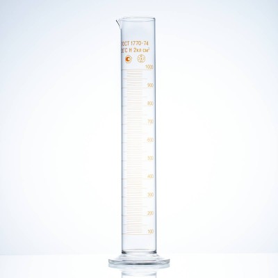 Цилиндр 1000 мл 1-1000-1 (мерный: исполнение 1 - на стеклянном основании)