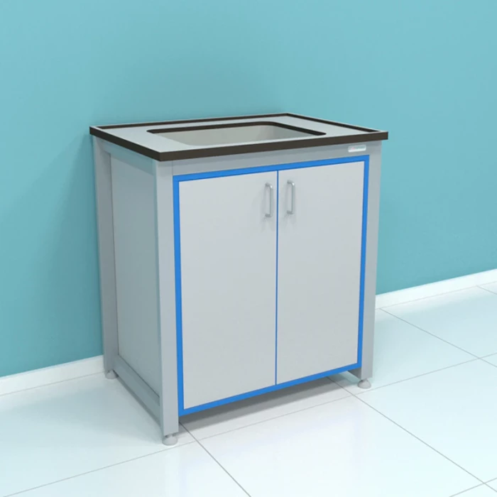 Стол-мойка лабораторный (раковина из полипропилена) ПР.МЛП.80.60.90 МК