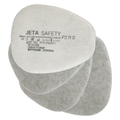 7022-P2RD Фильтр противоаэрозольный Jeta Safety класса P2 R с угольным слоем