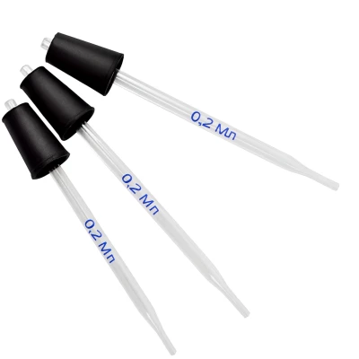 Пипетка вместимости с пробками к дозатору Флоринского 0,2+0,02 мл, тип I, уп. 20 шт