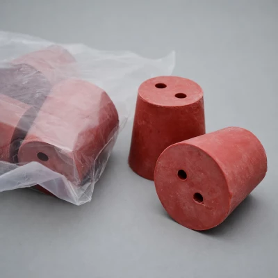 Пробка резиновая конусная 42/32 мм, с 2-мя отверстиями, h-41мм, Кartell