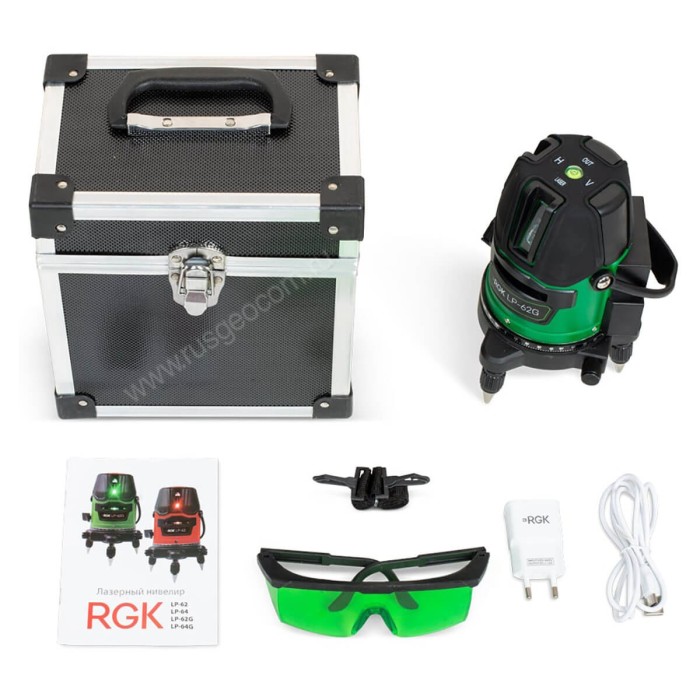 Лазерный уровень RGK LP-62G с калибровкой