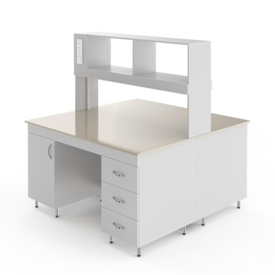 Физический островной стол со столешницей из полипропилена НВ-1500 ОП