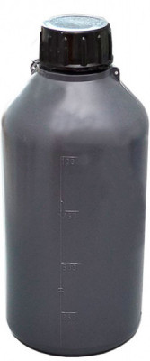 Ёмкость для общелаб. применения (бутылка) град, 1000 мл, с уз.горлом, цвет серый, п/эт, Aptaca