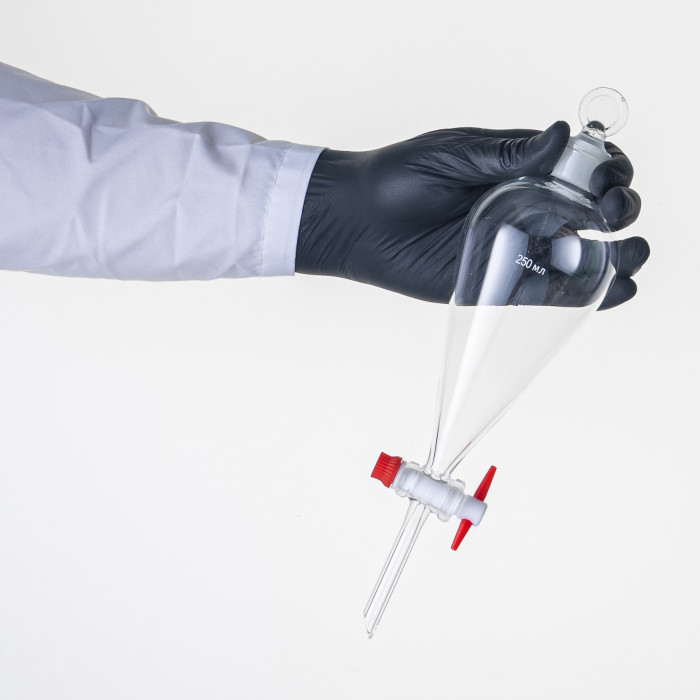 Воронка делительная грушевидная ВД-3-250 ТС, PTFE кран, без делений