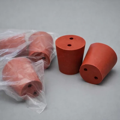 Пробка резиновая конусная 45/34 мм, с 2-мя отверстиями, h-45мм, Кartell