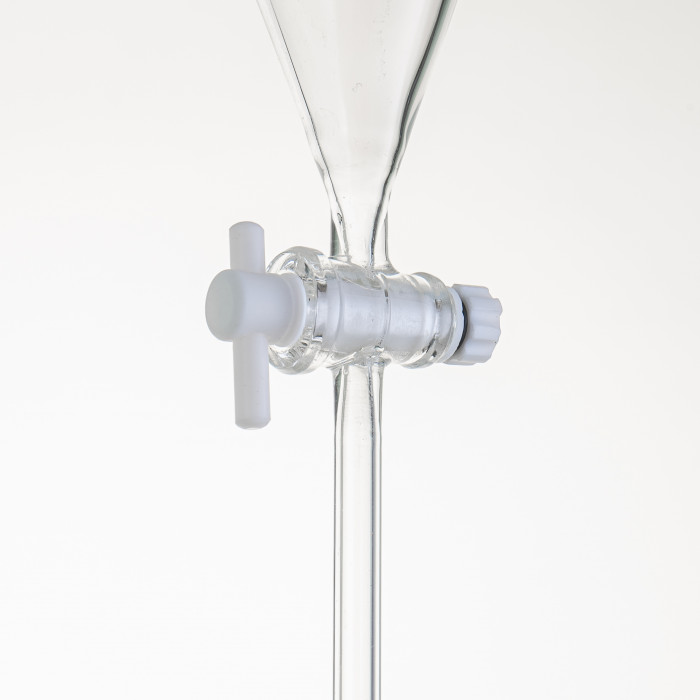 Воронка делительная грушевидная ВД-3-500 ТС, PTFE кран, без делений