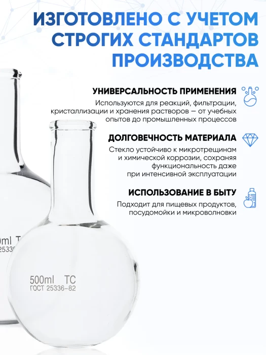 Колба круглодонная 50 мл, К-2-50-18 ТС