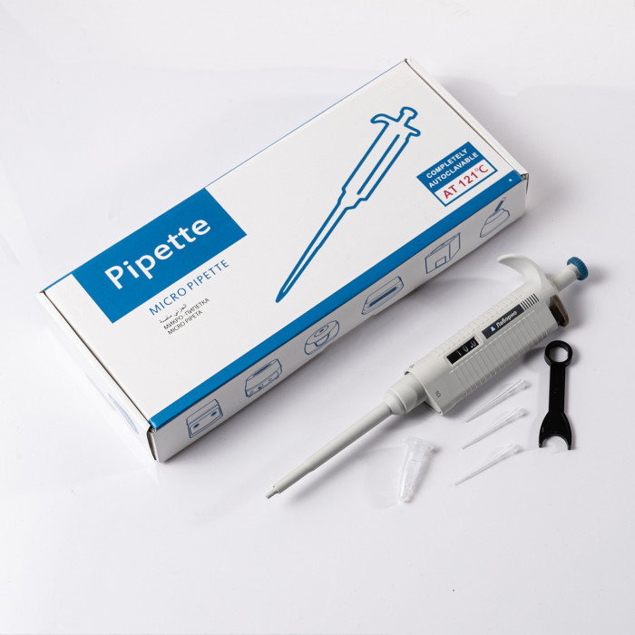 Дозатор пипеточный 5-50 мкл, автоклавируемый, одноканальный, с переменным объемом, механический (ДПАОП)/ Лаборио P-50