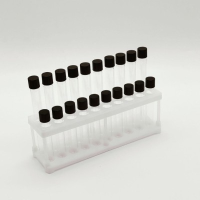 Набор: пробирка 16х100 мм 10 шт, пробирка 16х150 мм 10 шт, штатив для пробирок 20 гнезд, 4857