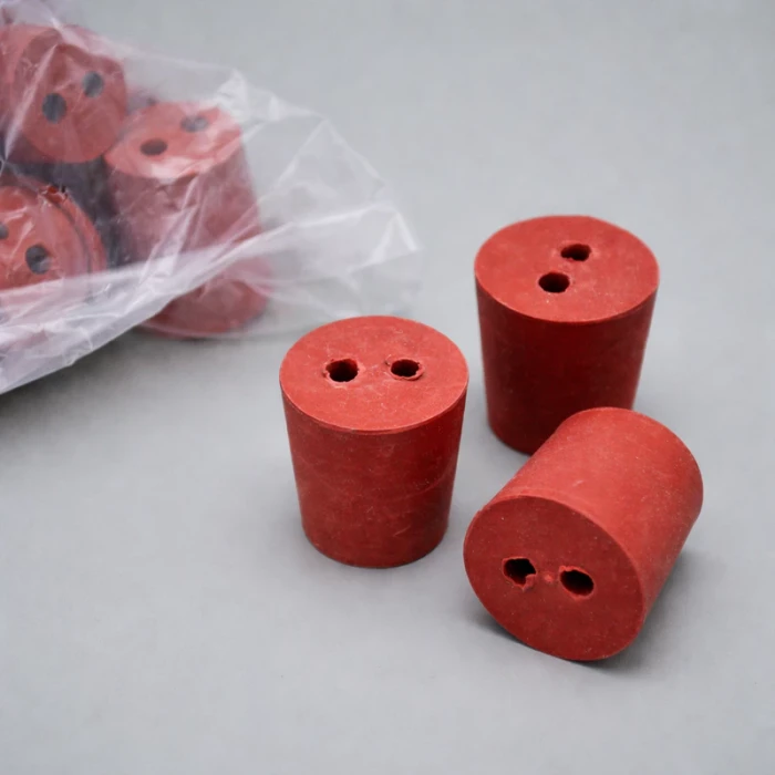 Пробка резиновая конусная 32/25 мм, с 2-мя отверстиями, h-34мм, Кartell