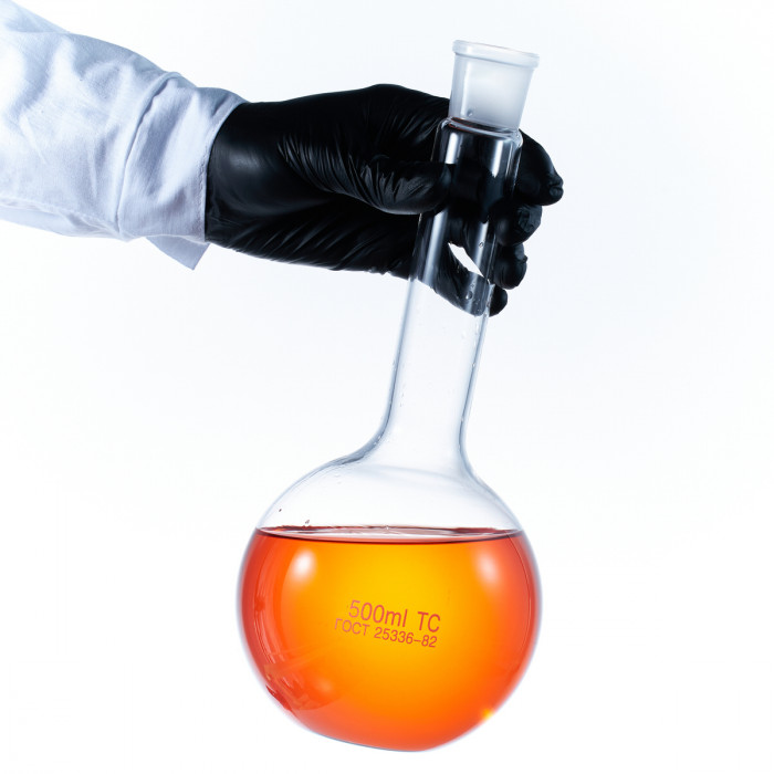 Колба плоскодонная с длинным горлом 500 мл, П-1-500-24/29 ТС