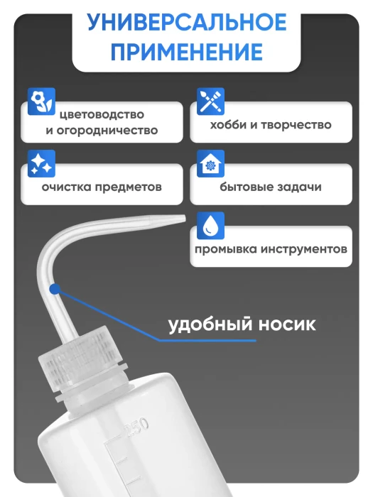 Лабораторная промывалка п/п 250 мл, Лаборио