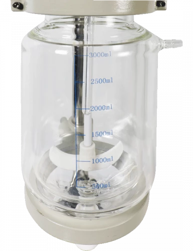Стеклянный взрывозащищенный реактор с рубашкой, 3 литра