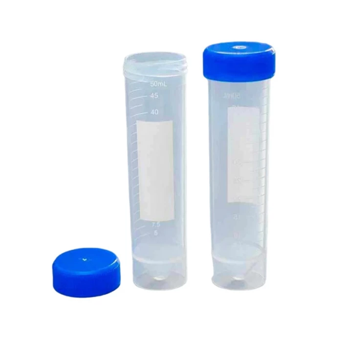 Пробирка коническая с винтовой крышкой 50 мл (29×117 мм), юбка устойчивости, с дел, нестерильная, п/п, M. Med, уп. 50 шт