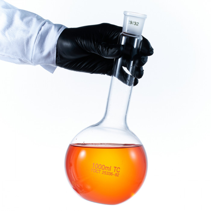 Колба плоскодонная с длинным горлом 1000 мл, П-1-1000-29/32 ТС