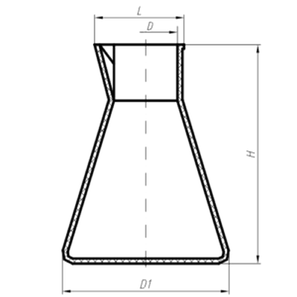 Колба из фторопласта 100 мл (100шт)