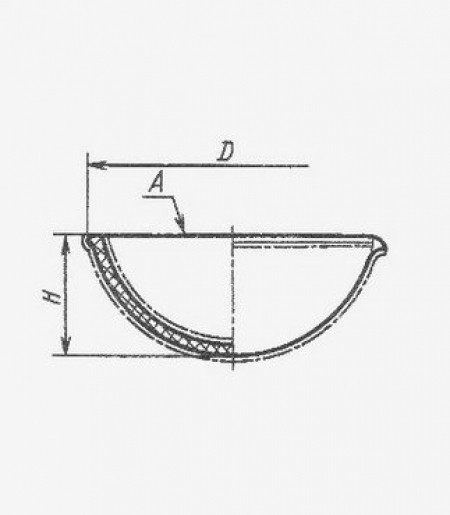 Выпарительная чашка фарфоровая №4, 150 мл (107 мм х 40 мм), ГОСТ 9147-80