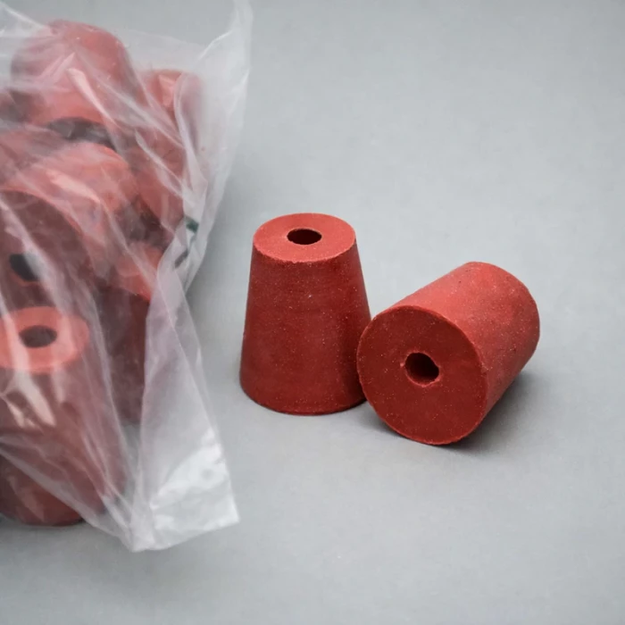 Пробка резиновая конусная 26/19 мм, с 1-м отверстием, h-28мм, Кartell