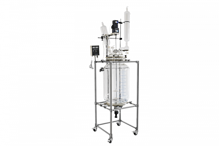 Стеклянный реактор на 100 л, с рубашкой, стекло Boro 3.3