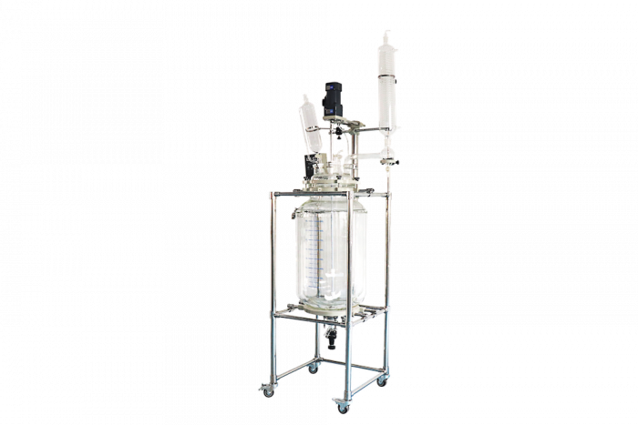 Стеклянный реактор на 100 л, с рубашкой, стекло Boro 3.3