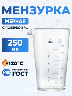 Мензурка лабораторная 250 мл