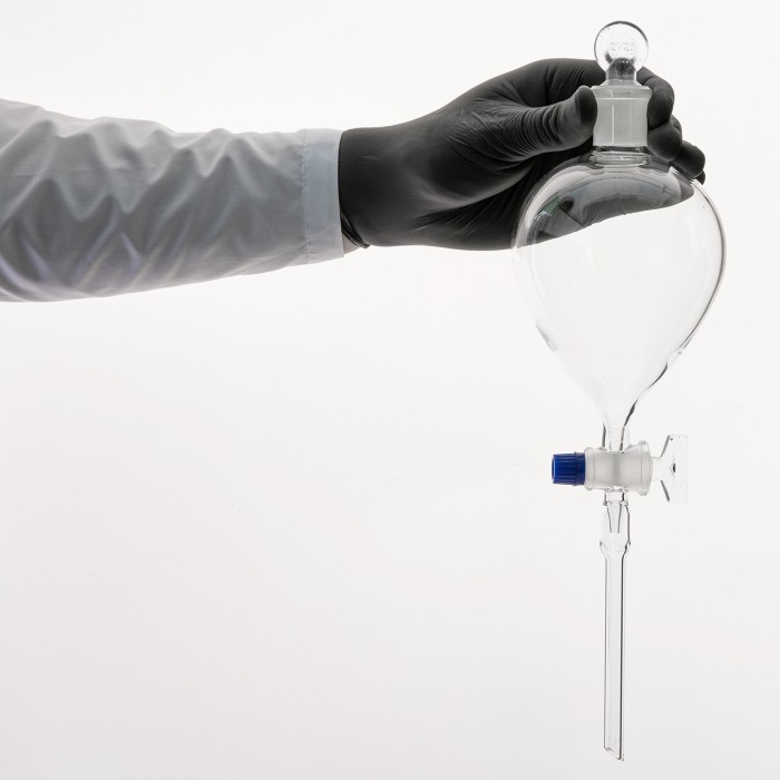 Воронка капельная шарообразная с краном 1000 мл, 10×140 диаметр х длина стержня