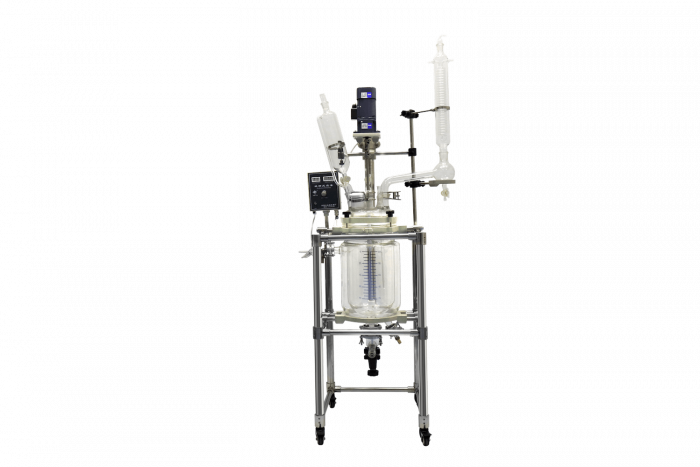 Стеклянный реактор с рубашкой 150л