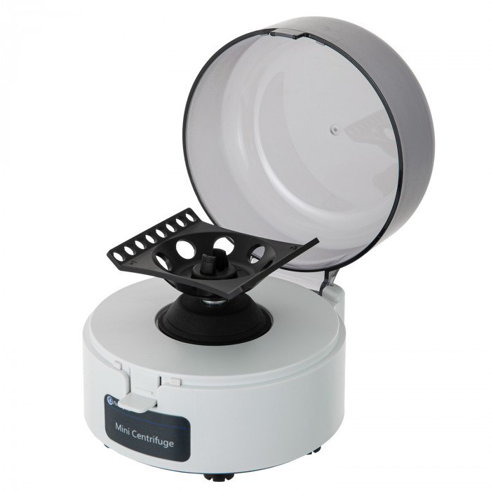 Мини-центрифуга для пробирок 1,5/2 мл х 8 шт + 0,2 мл х 16 шт, 4000 об/мин, ускорение 980 xg, мощность 15 W, Лаборио MC-4K