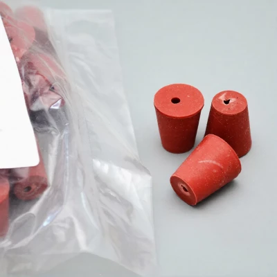 Пробка резиновая конусная 14/11 мм, с 1-м отверстием, h-18мм, Кartell