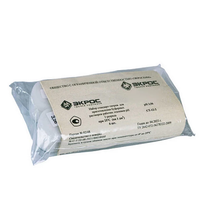 Стандарт-титр (СТ) pH-метрии 2 разряда, pH 3,56, уп. 6 шт., Экрос