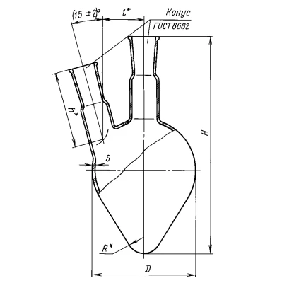 Колба ОГ-2-50-14/23-10/19 ТС