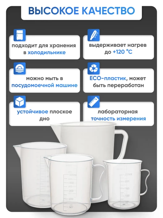 Стакан с ручкой 250 мл, п/п, Лаборио