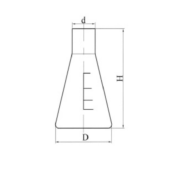 Колба коническая Stegler КН-2-500-50 500 мл, без шлифа