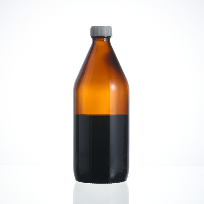 Бутылка для реактивов темная 500 мл, навинчивающаяся крышка, БТ-4-500
