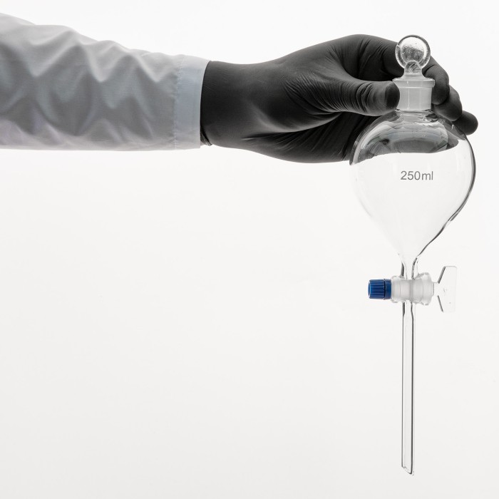 Воронка шарообразная 250 мл с длинным концом
