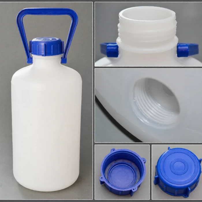 Бутыль толстостенная с узким горлом 5 л с крышкой, ПЭНД, Kartell