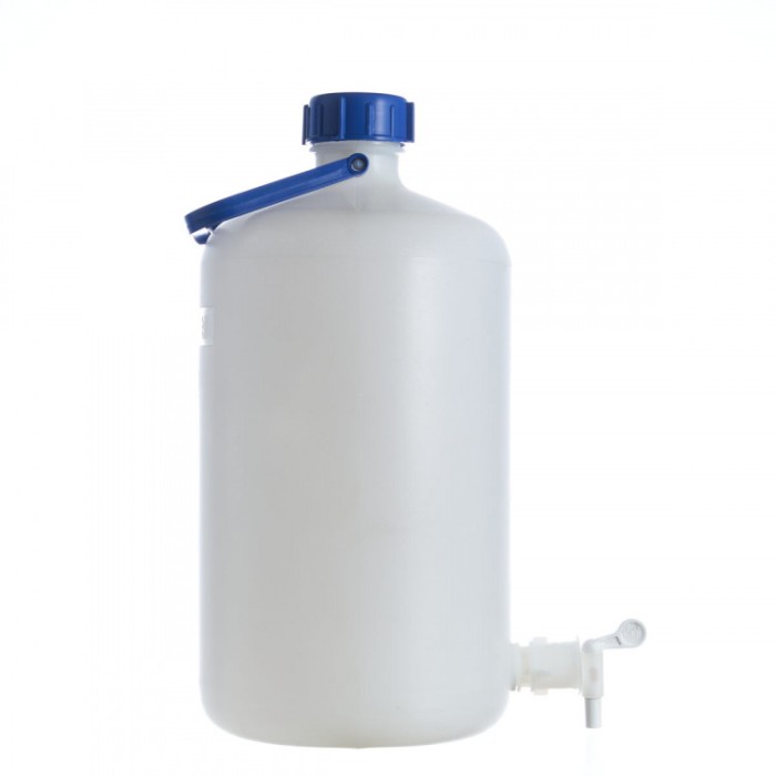 Бутыль толстостенная с узким горлом 5 л с крышкой, ПЭНД, Kartell