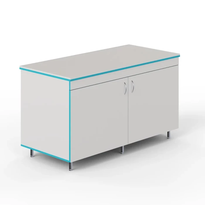 Закрытый стол для работы стоя со столешницей из монолитной керамики СЛЗ НВК 1500 МОН